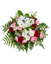 bouquet of carnations mums and roses