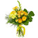Yellow bouquet of roses and chrysanthemum. Saint Petersburg