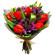 Bouquet of tulips and alstroemerias. Saint Petersburg